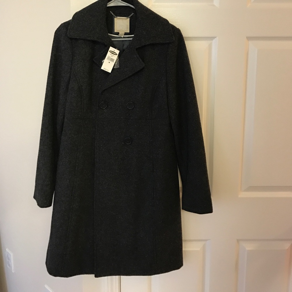 Brand New Ladies charcoal grey Pea coat